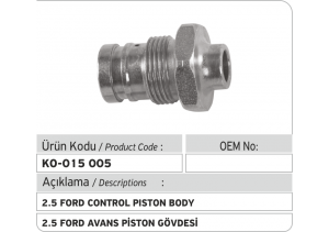 2.5 Ford Avans Piston Gövdesi