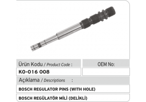 Bosch Regülatör Mili (delikli)