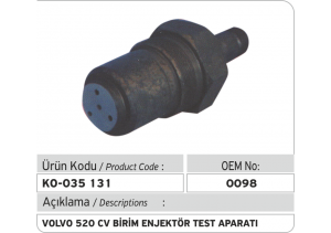 Volvo 520 CV Unit Injector Test Adaptor