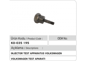 Bosch Volkswagen Injector Test Adaptor