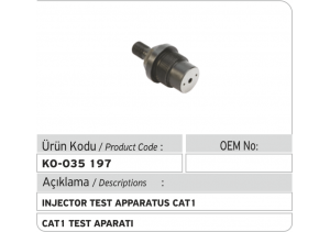 CAT 1 Injector Test Adaptor