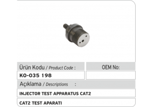 CAT 2 Injector Test Adaptor