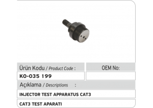 CAT 3 Injector Test Adaptor