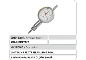 Birim Pompa Pleyt Ölçüm Saati