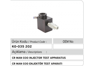 CR MAN 030 Enjektör Test Aparatı
