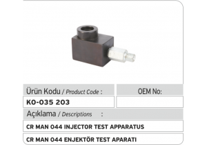 CR MAN 044 Enjektör Test Aparatı