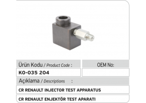 CR Renault Enjektör Test Aparatı