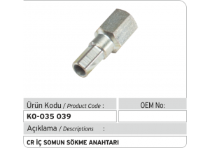 Common Rail İç Somun Sökme Anahtarı