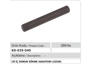 Common Rail İç Somun Sökme Anahtarı (uzun)